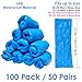 INNOVATIVE HAUS Extra Large Blue Waterproof Disposable Boot and Shoe Covers. Plastic Shoe Covers Disposable. Non-Slip Indoor Booties. 100 Pack