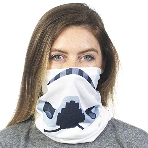 Star Wars unisex adult Stromtropper Gaitor Strom Tropper Neck Gaiter, Whtie, One Size US