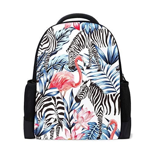 Preisvergleich Produktbild Rucksack Bookbag Daypack Tropical Animal Flamingo wasserdicht für mittlere Reise Mädchen Jungen