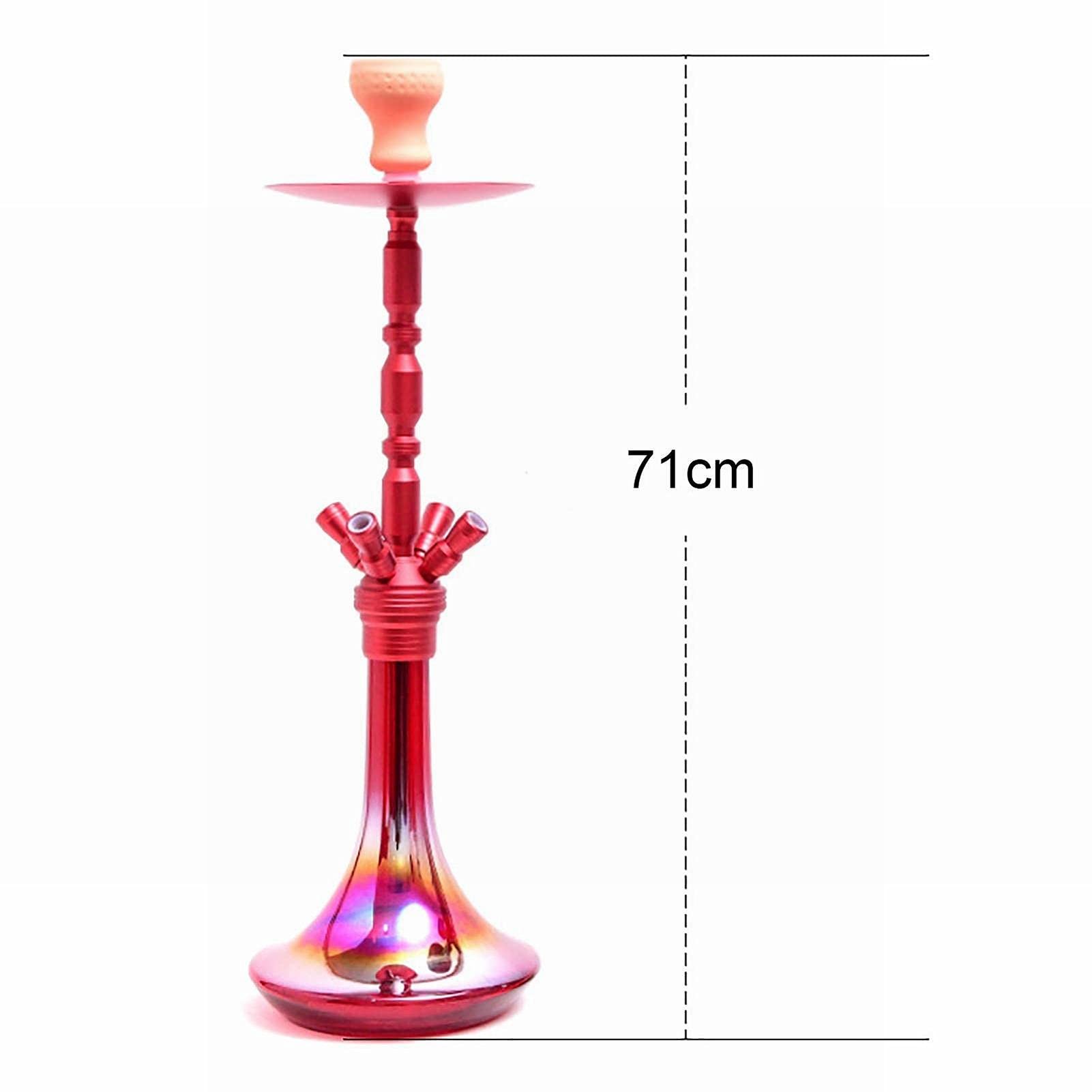 Shisha Set Con 4 Mangueras De Silicona Y Pinzas De Carbón, Conjunto De Nariz De Narguilateral 71 Cm De Aleación Hookah Fáciles Desmontar Y Limpiar Adecuado C