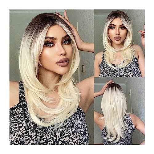Perruque synthétique blonde pour cosplay et soirées à thème