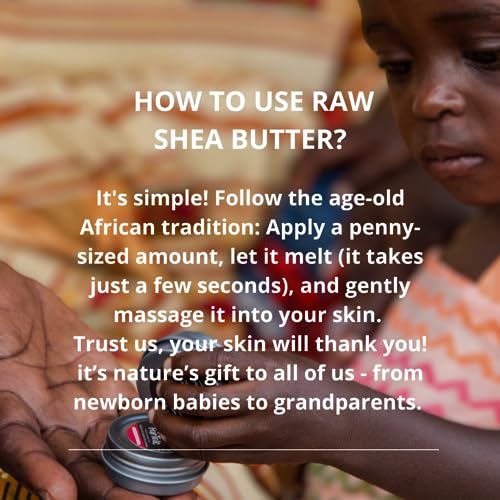 FairTale GHANA Raw African Shea Butter 16 oz / 450 gr. Wild harvested, Ethically sourced, 100% Natural, Unrefined - Image 3