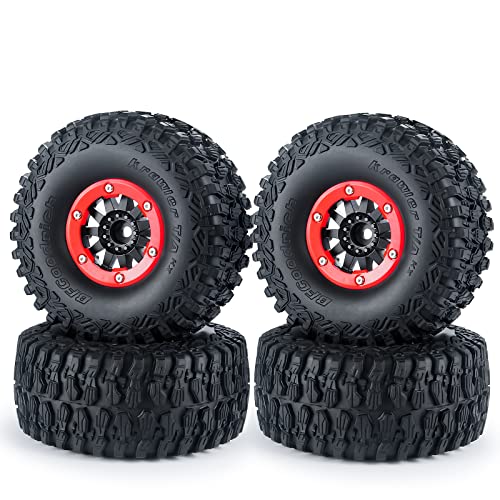 Jantes Beadlock RCLIONS 1/7 contre le décollage des pneus UDR rouge