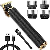 Professional Men’s Hair Trimmer – T-Blade Cordless Hair Clippers Rechargeable Beard Trimmer for Men Electric Hair Trimmer for Men & Pro Barbers – Precision Cutting, Quiet & Powerful (Black)