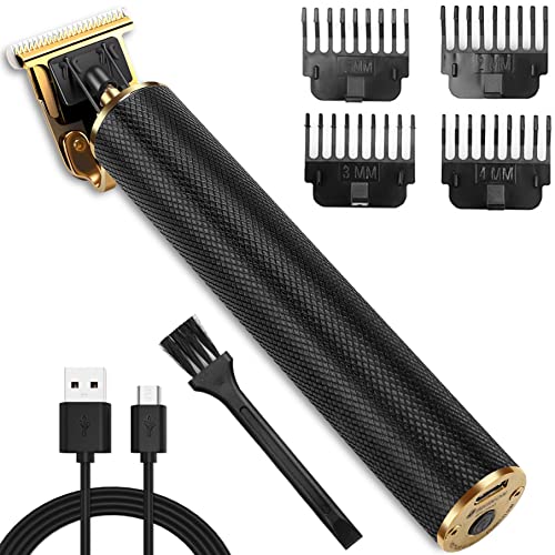 Professional Men’s Hair Trimmer – T-Blade Cordless Hair Clippers Rechargeable Beard Trimmer for Men Electric Hair Trimmer for Men & Pro Barbers – Precision Cutting, Quiet & Powerful (Black)