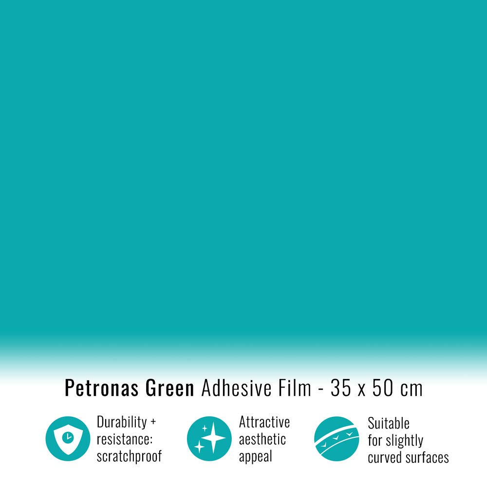 Quattroerre Adhesive Film Sheet Wrapping, Petronas Green, 35 x 50 cm