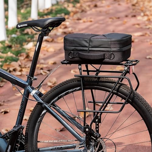 Image of CXWXC Rear Bike Rack with Basket - Bike Cargo Rack for Disc Brake /Non-Disc Brake Mount - Bicycle Pannier Rack, Touring Carrier Rack fit 26 inch-29 inch and 700c