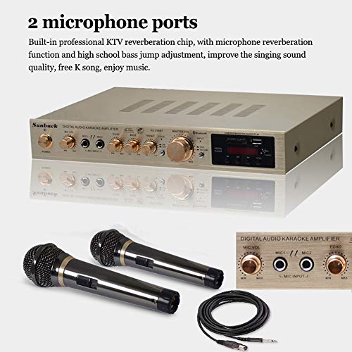 fantaxi Amplificador de potência de áudio portátil BT 5 canais Amp de alto-falante de computador mul