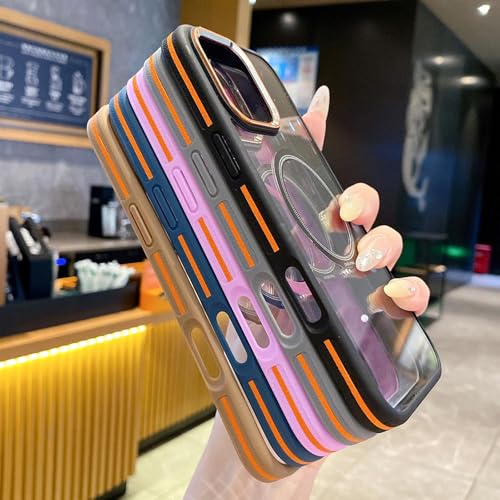 Coque de chargement magnétique rigide iPhone 14 Pro Max bleu antichoc - 3