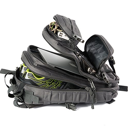 30L Sport Outdoor Military Rucksacks Tactical Camping Hiking Trekking Small Assault Backpack Bag 08009B (Gray) #TOP4