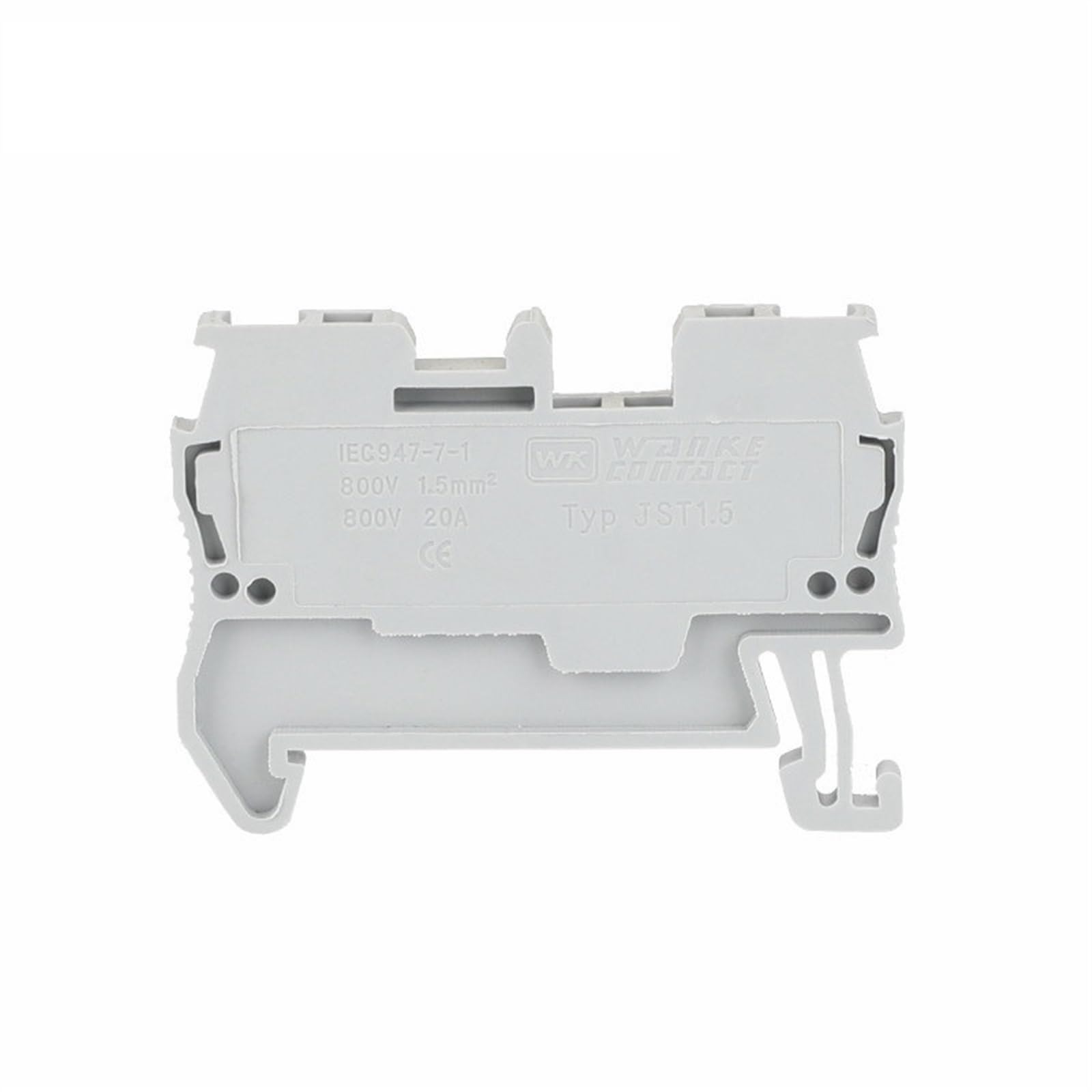 10 Pz ST1.5 Connessione a gabbia a molla 1.5mm² 16AWG Spina Filo Cablaggio Tirare Connettore Elettrico Morsettiera su guida Din ST 1.5(Blue)