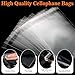Miraclekoo 200Pcs 5-1/2 x 7-1/2 Inch Thick Greeting Card Clear Plastic Sleeves Self Sealing Cello Cellophane Bags - Fit 5x7 Inch Cards w/Envelope Toploaders A6 A7 Photos Cookie