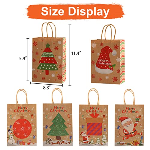 Sacchetti Regalo Natale,12 Pezzi Sacchetti