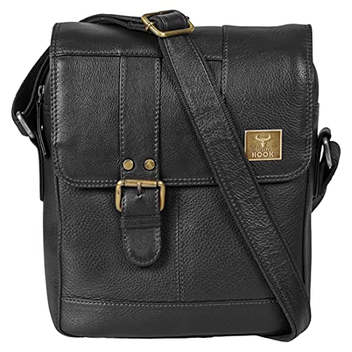 Wild Hook Women Leather Messenger Bag Sling bag for Women Crossbody Bag Black & Brown, Black, Large (B09DQ664MM) Amazon Price History, Amazon Price Tracker