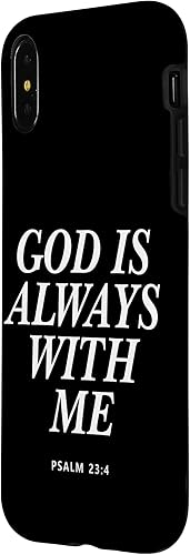 Miniatura 8 de iPhone 1212 Pro God is Always with Me Salmo 234 Funda cristiana con versículo de la Biblia