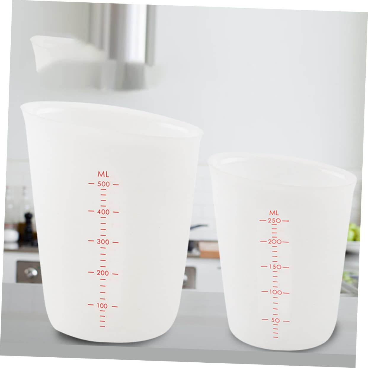 Amosfun 6 Pièces Récipient à Avec Graduations Petit Verre Doseur Tasse à Mesurer Visible Pichets Gradués Verser Une Tasse à Mesurer Tasses à Mesurer De Cuisine Tasse à Blanche