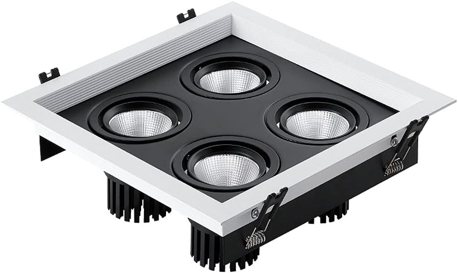 Flush Mount Spotlight LED Accent Spot Lighting, Adjustable Ceiling Down Lamp, Modern Recessed Light Fixture Ceiling Spotlights for Gallery Living Room Corridor Bedroom