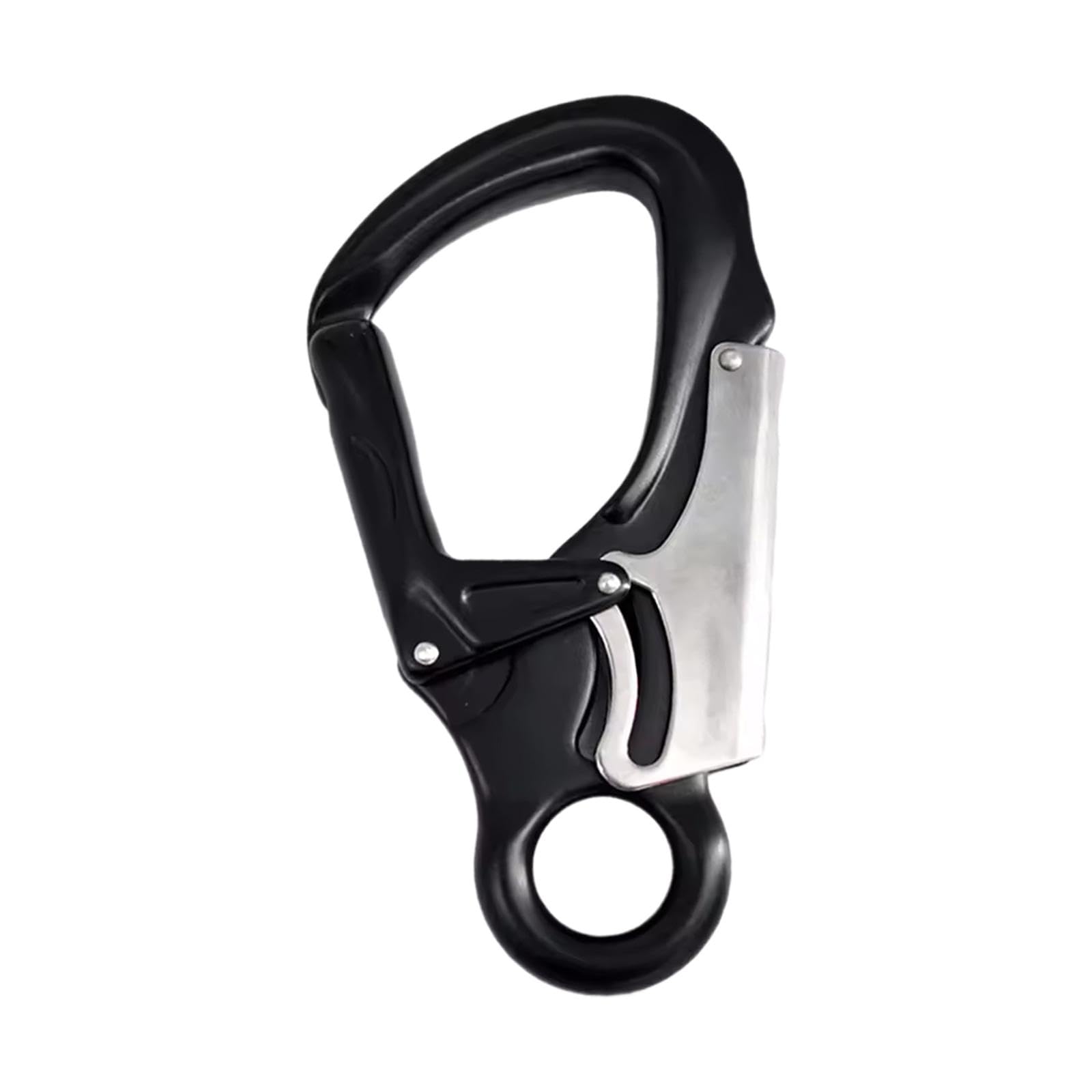 Sharplace Karabinerhaken mit Doppelverriegelung zur sicheren Befestigung von Zubehör, selbstverriegelnder Karabiner zum Klettern, Camping, Outdoor-Schaukel, Schwarz
