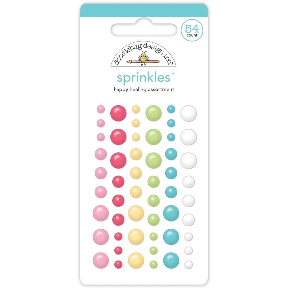 Doodlebug Sprinkles Adhesive Enamel Shapes-Happy Healing Assortment