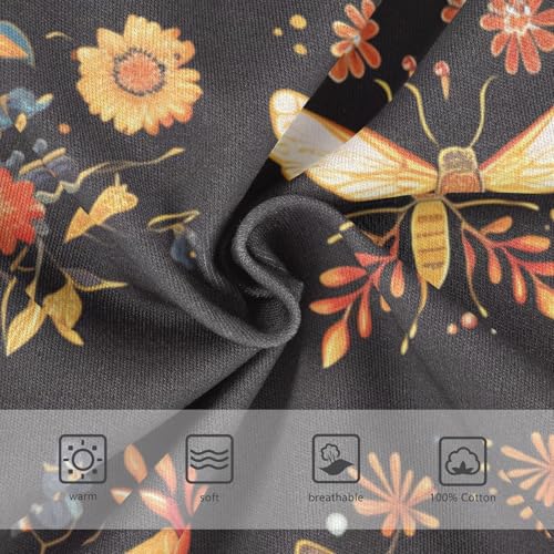 KLL Stylish Embroidery Bee Butterfly Flowers Little Boys Soft Briefs Breathable Undies3