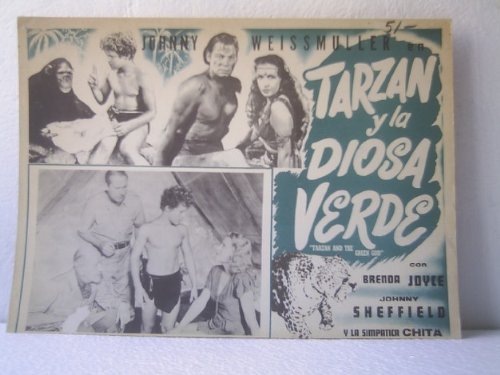 Original Mexican Lobby Card Tarzan And The Leopard Woman Johnny Weismuller Br...