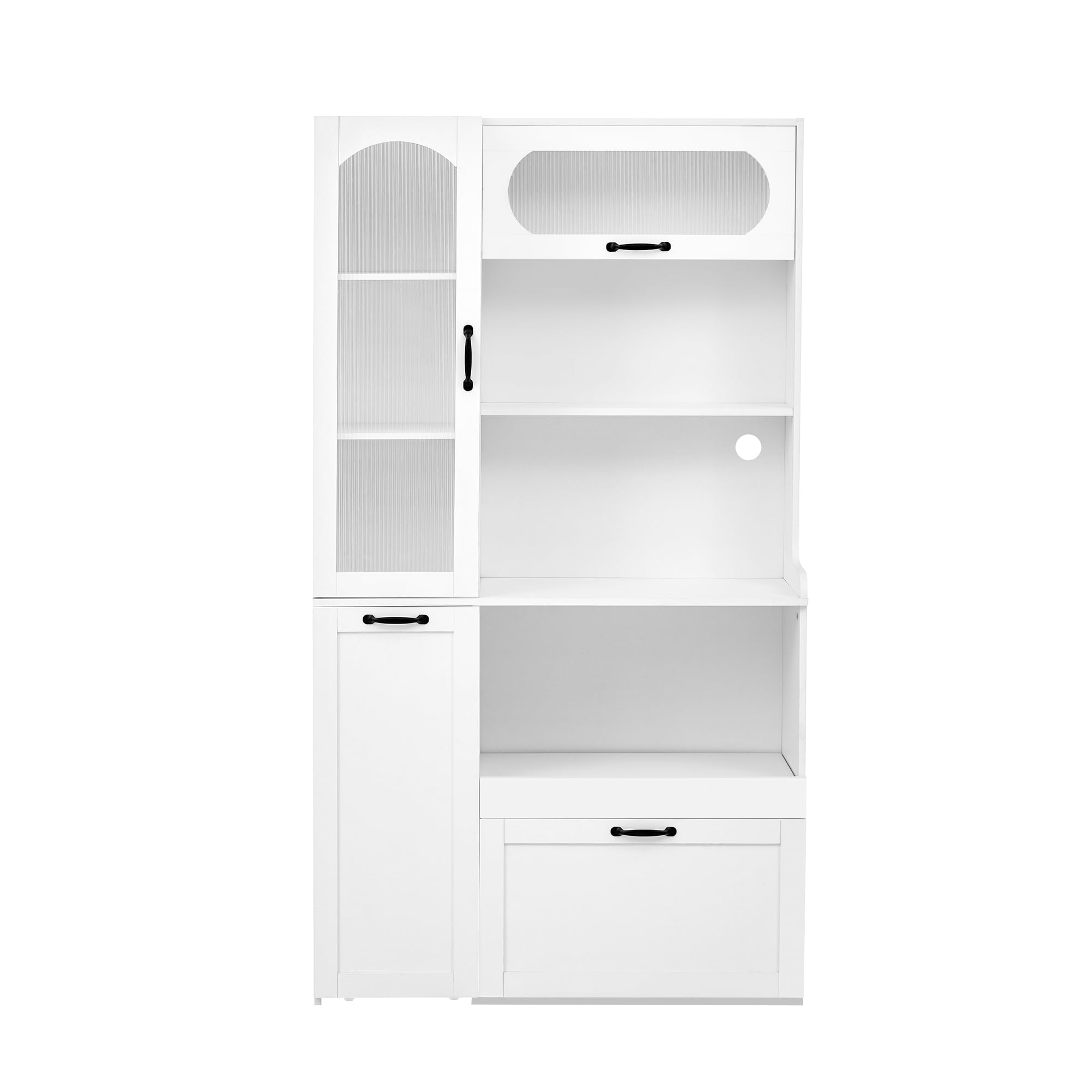 Armoire de cuisine 98 x 40 x 177 cm avec étagères extensibles en bois