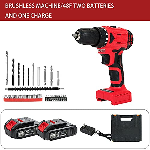 QHYXT Akku-Bohrschrauber, Akku-Bohrschrauber, Akku-Schrauber mit bürstenlosem Vorwärts- und Rückwärtsmotor - Zwei-Geschwindigkeits-Einstellung - Stufenlose Geschwindigkeitsänderung - Rutschfester – Bild 8