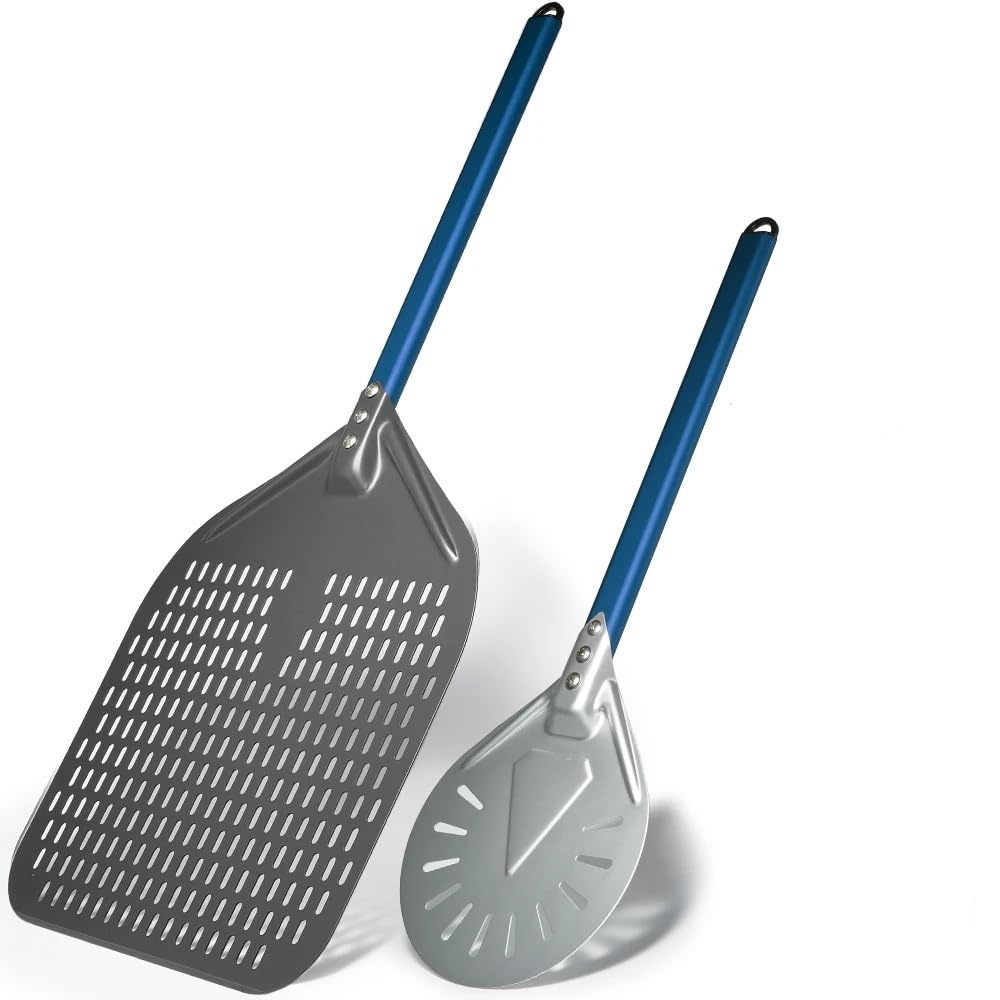 Pala Per Pizza Pala for pizza da 14/13/12 pollici con set di spatole 7/8/9, manico blu, utensili for(14inch7inch)