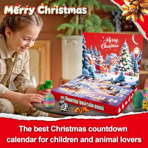 2026 Advent Calendar for Kids: Countdown Calendar 24 Days 24 3d-Printed-Eggs with 3d-Animals Toys, Gifts for Kids Boys Girls - image 7