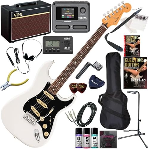 【セット品】FENDER エレキギター初心者入門 メキシコ製ストラトキャスター Pathfinder10とマルチエフェクターが入ってる完璧21点セット PlayerII Stratocaster/PWT/R(ポーラーホワイト/ローズ指板)