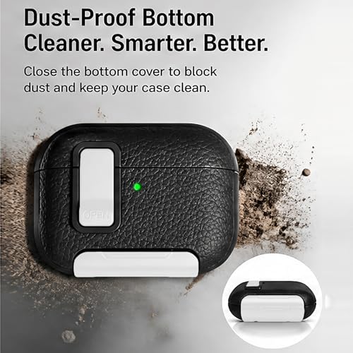 Image of for Leather AirPods Pro 3 Case 2025 | Cute iPod Air Pods Pro 3 Case with Magnetic Lock | with Phone Holder & Keychain | Airpods 3 Pro Cases for Man Women(Model A2700​​ /A2931)(WhiteBlack)