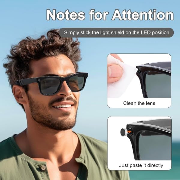 Image of 10PCS Light Blocking Stickers Compatible with Gen1 /Gen2 Etc Smart Glasses, Camera Privacy Cover Accessories Glasses Accessories