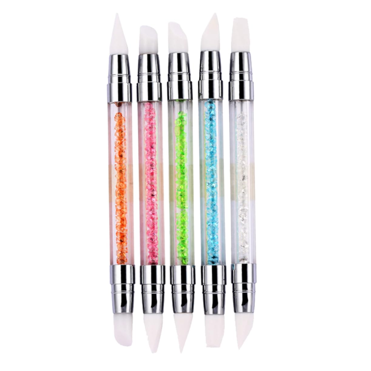 FRCOLOR 15 Piezas Pinceles Para Uñas Herramienta De Arte De Uñas Bolígrafo De Silicona Pluma De Uñas Cepillo De Uñas Pluma De Arte De Uñas Lápiz Con Diamante
