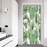 Xiaoterna Tropischer Dschungel Monstera Blätter Duschvorhang Grüne Blätter Pflanze Badvorhang Regenwald Natur Grüner Blätter Duschvorhang Resistent gegen Schimmel & Mehltau Stoff 90x180cm