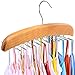 Ekezon Gürtelhalter Holzbügel, Krawattenhalter, Schalhalter Kleiderschrank Kleiderbügel Platzsparende Kleiderbügel Closet Organizer für Schals, Tanktops, Cami, BHS, Badeanzüge, Badebekleidung(1pack)