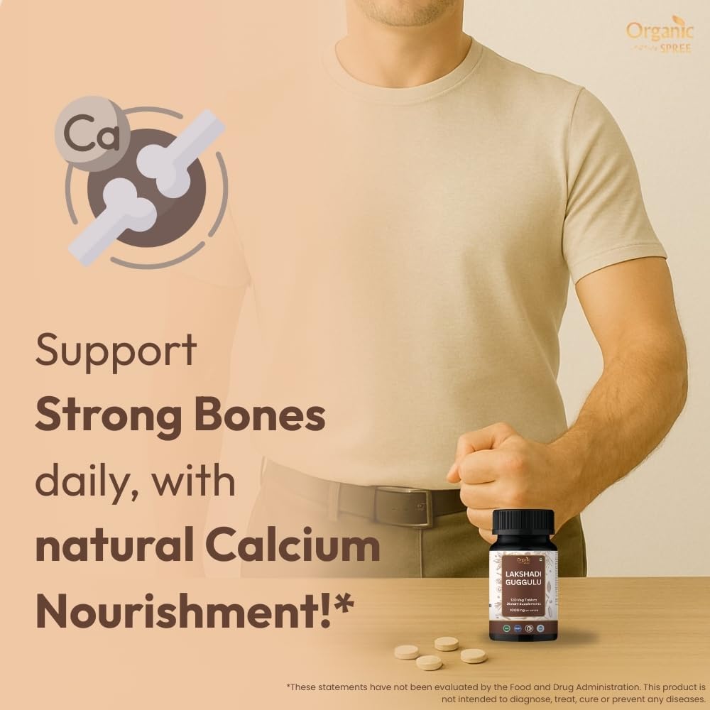 Lakshadi Guggulu 120 Tablets - Bone and Joint Support with hadjod, ashwagandha and guggulu* - Ayurvedic Formulation - Certified and Vegetarian (1) - Image 3