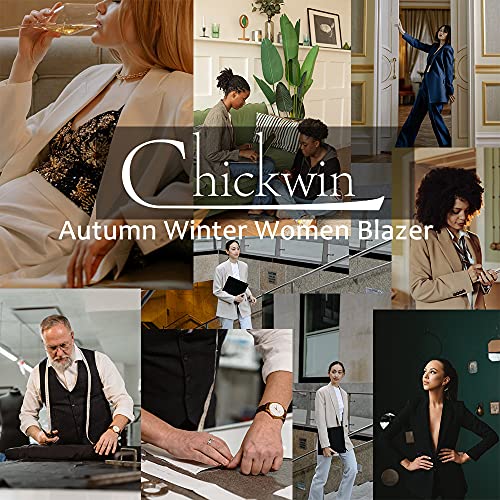 Chaquetas de Traje y Blazers de Manga Manga Larga para Mujer, Lady Chaqueta con Bolsillo, Elegante Chaquetas de Oficina de otoño Casual Informal Formal Negocios Blazer