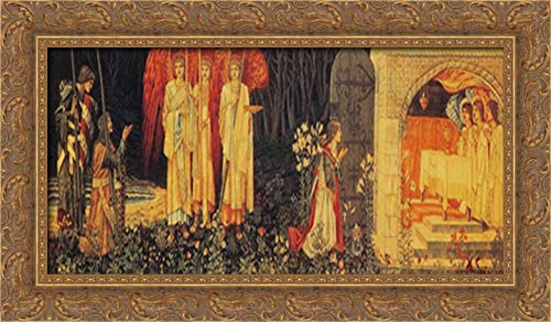 Amazon.com: The Vision Of The Holy Grail Tapestry 24x14 Gold