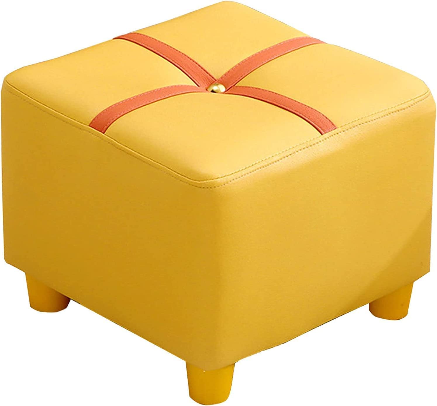 Repose-pieds imperméable jaune en tissu tech avec pieds antidérapants salon chambre