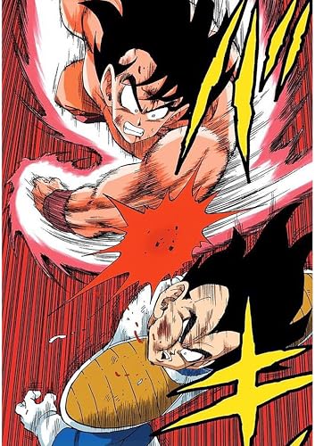Genérico Póster Lámina Dragon Ball Z Goku vs Vegeta Kaioken. Tamaño A4 (210 x 297 mm). Ideal Para enmarcar o colocar directamente en la pared. Papel fotográfico premium Glossy de 255gr/m2