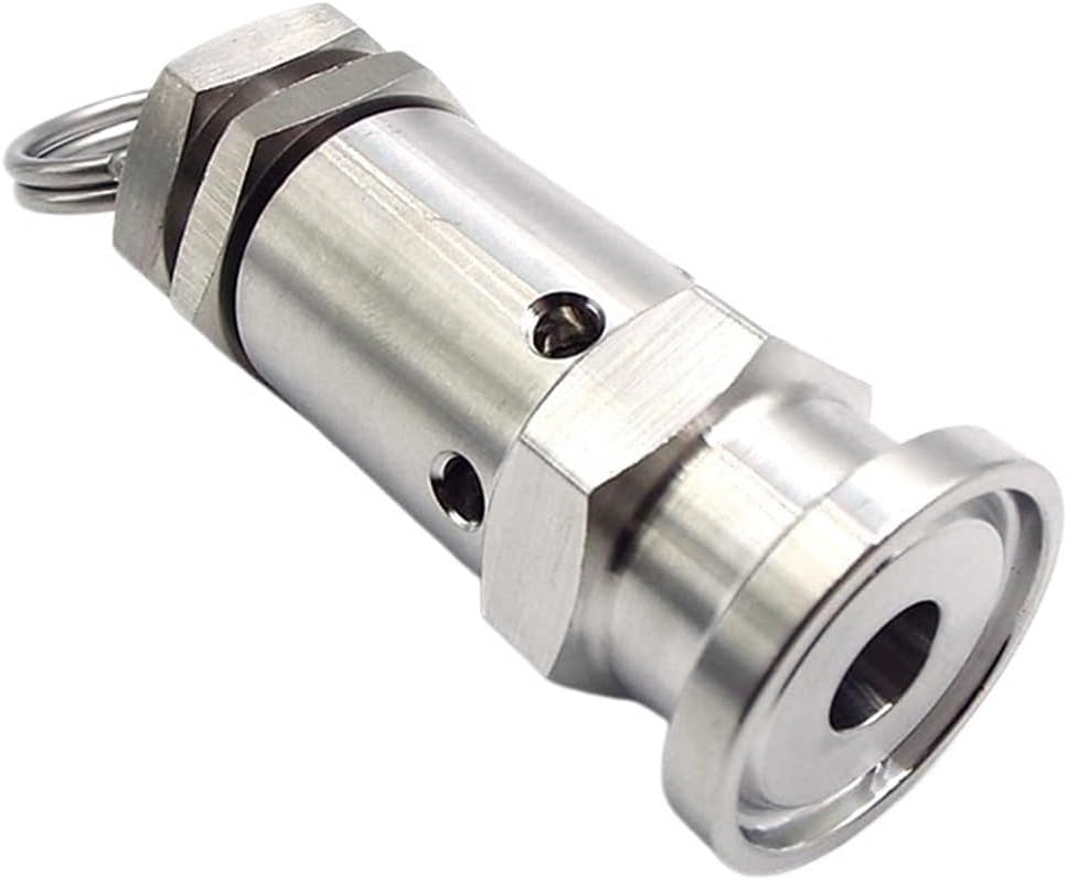 1pc 50.5mm 64mm Ferrule Tri Clamp1.5-2" Exhaust 0.05-1.0Mpa 304 Stainless Steel Safety Valve Suitable(0.4Mpa Fixed,64mm)