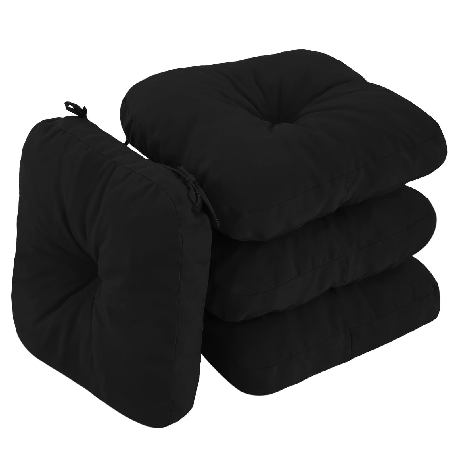 PRIMEPATIO Outdoor Chair Cushions, Outdoor Seat Cushions for Patio Furniture Waterproof with Ties, Replacement Tufted Patio Chair Pads, 19x19x5 inches