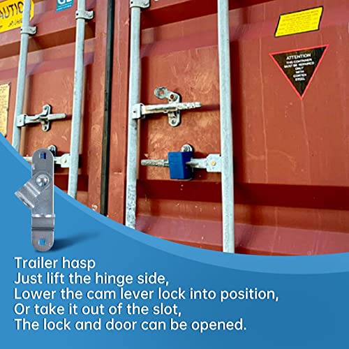 Image of Fuoequl Cargo Trailer Door Latch hasp @ Ramp Locking Cam Lock Latch Keeper | Trailer door Hardware -Zinc