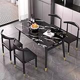 Petite table de cuisine : la taille de cette table à manger est de 120 x 60 cm, c'est une table à manger en T pour les petites cuisines, et les 4 chaises assorties peuvent être stockées sous la table à manger, ce qui permet d'économiser de l'espace dans le couloir et est souvent adaptée pour les petits espaces, les petits appartements, les petites cuisines, les petits studios et ainsi de suite.