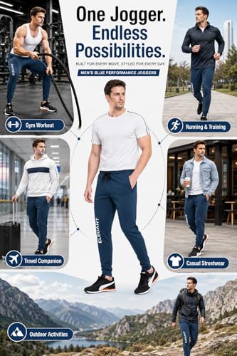 Image of BLUE STAR SHARK Track Pant for Men || Track Pants || Cargo Track Pant