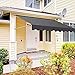 REALN Manual Retractable Awning with Crank, Waterproof Canopy for Outdoor Patio Window Door, No Drilling Required (Color : Gray-A, Size : 3.5m/137in)