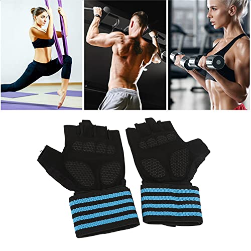 Luvas de Levantamento de Peso Sem Dedos Proteção Total da Palma da Mão Respirável Proteção Solar Exc