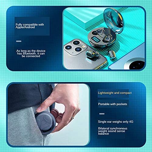 DECDEAL Fone de Ouvido Sem Fio BT5.0 Mini TWS Esportivos