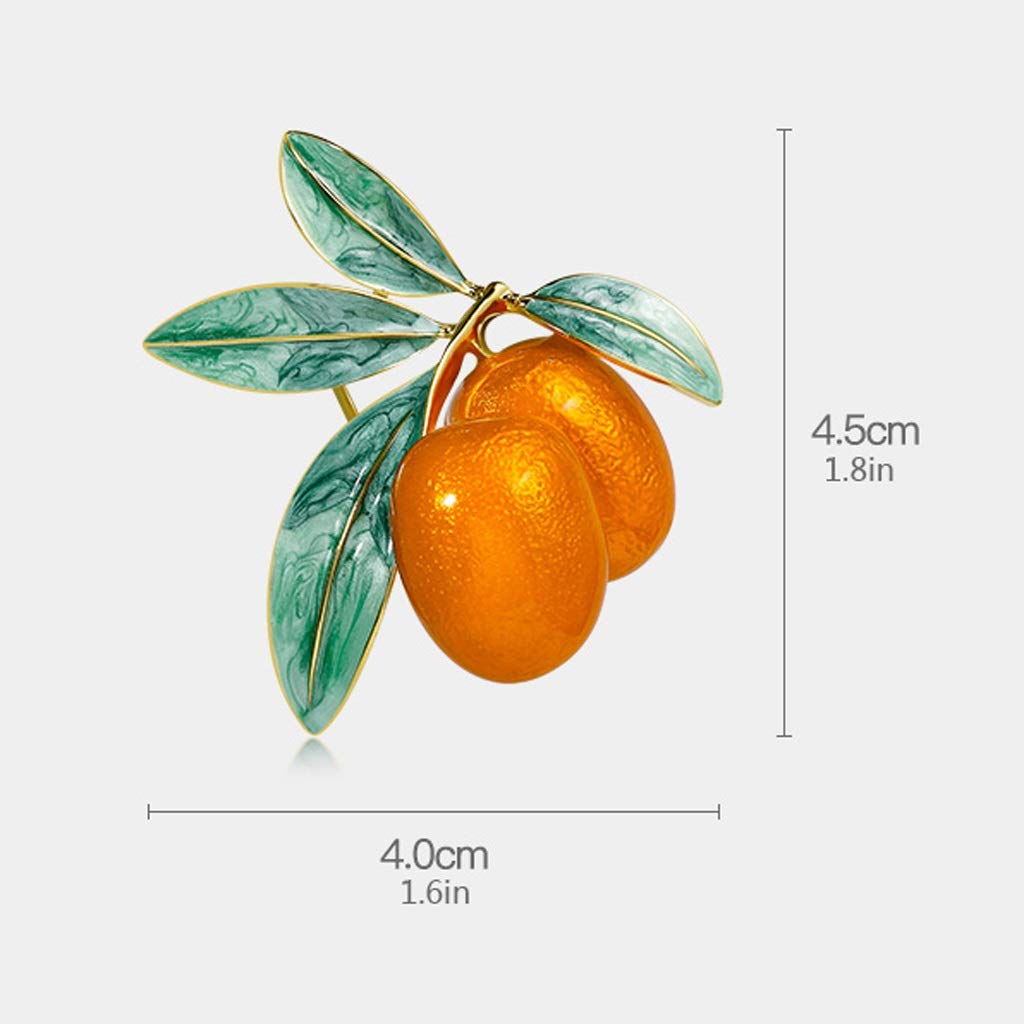 Spilla da Donna 1 Pz. Spille Carine A Forma di Kumquat, Personalizzate, per Giacche E Maglioni da Donna, Accessori Decorativi, Spille alla Moda in Lega