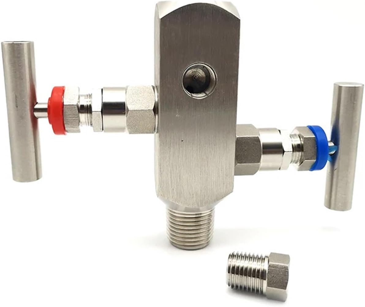 1PCS Stainless Steel 304 Valve Two-Valve Integrated Valve Group Internal and External Thread Instrument Valve 1/2